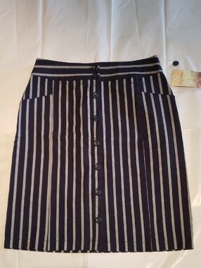 Lily White NEW Skirt Button Up Pencil Knee Length NWT Women's L